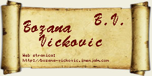 Božana Vicković vizit kartica